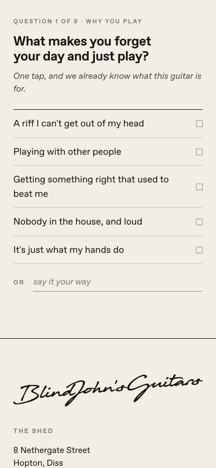 Question one of the commission flow on a phone
