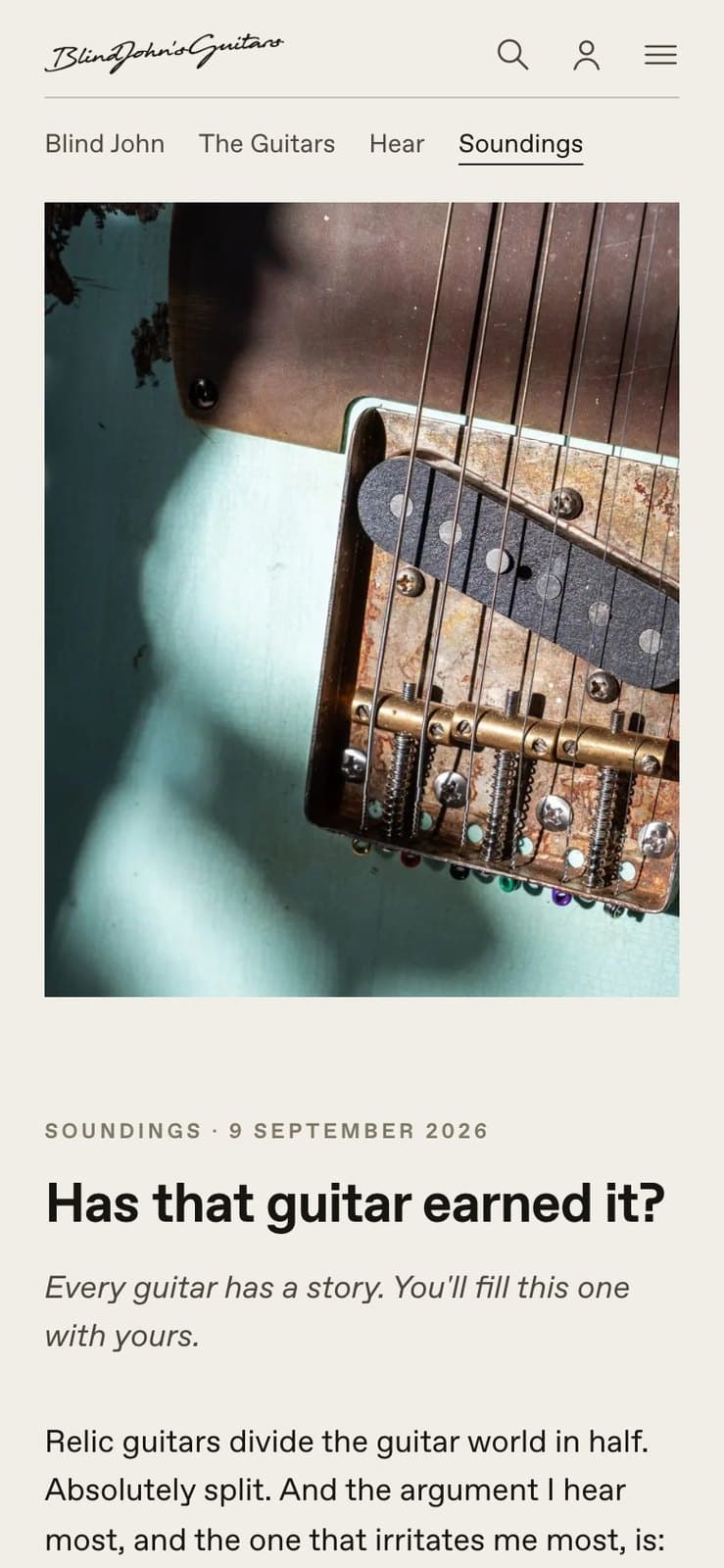 A Soundings piece on a phone